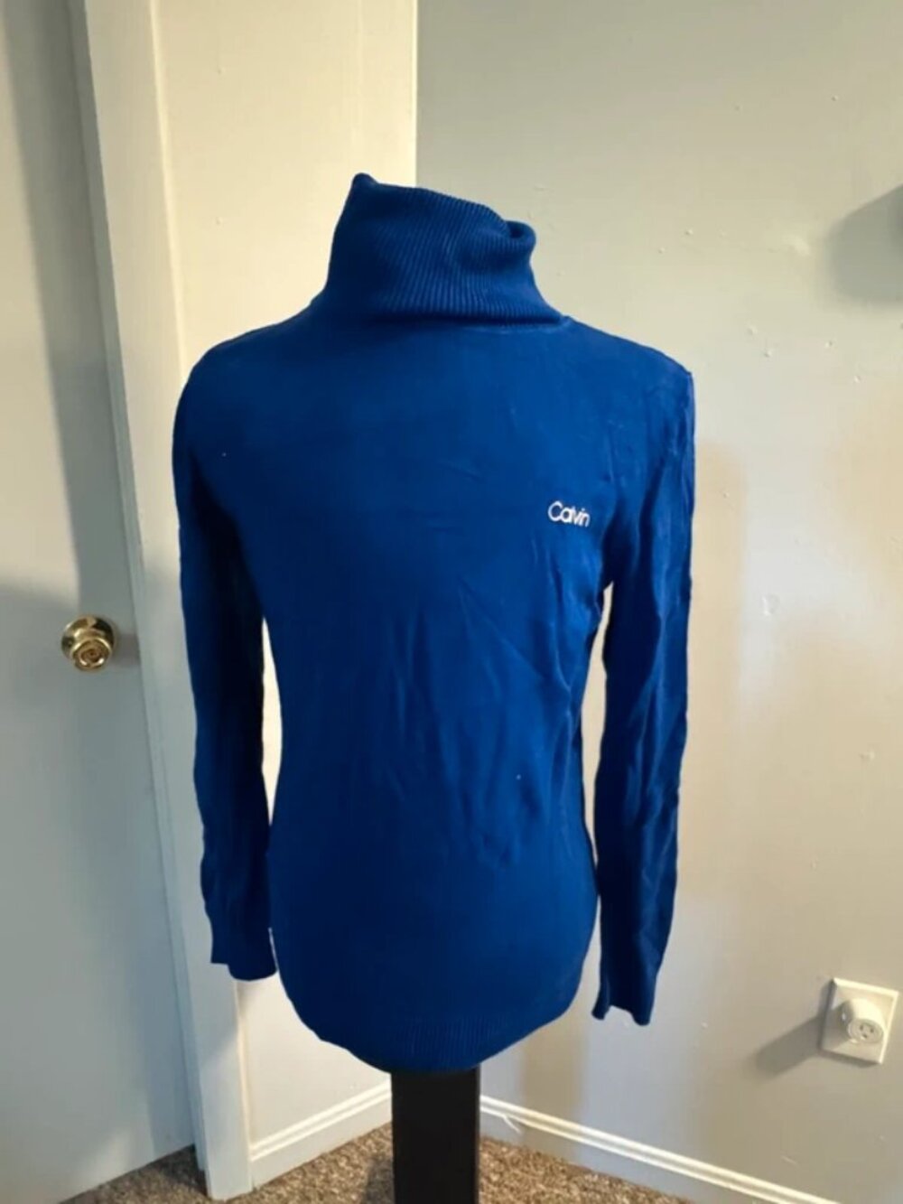 Royal Blue Turtleneck Sweater